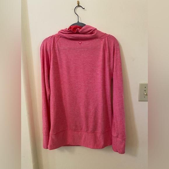 PRANA FUNNEL NECK AZALEA EMBER HEATHER PINK PULLOVER LONG SLEEVE TOP SWEATER - Picture 5 of 8